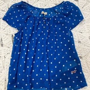 Hollister Sheer Blouse Top Shirt Size Small